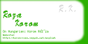 roza korom business card